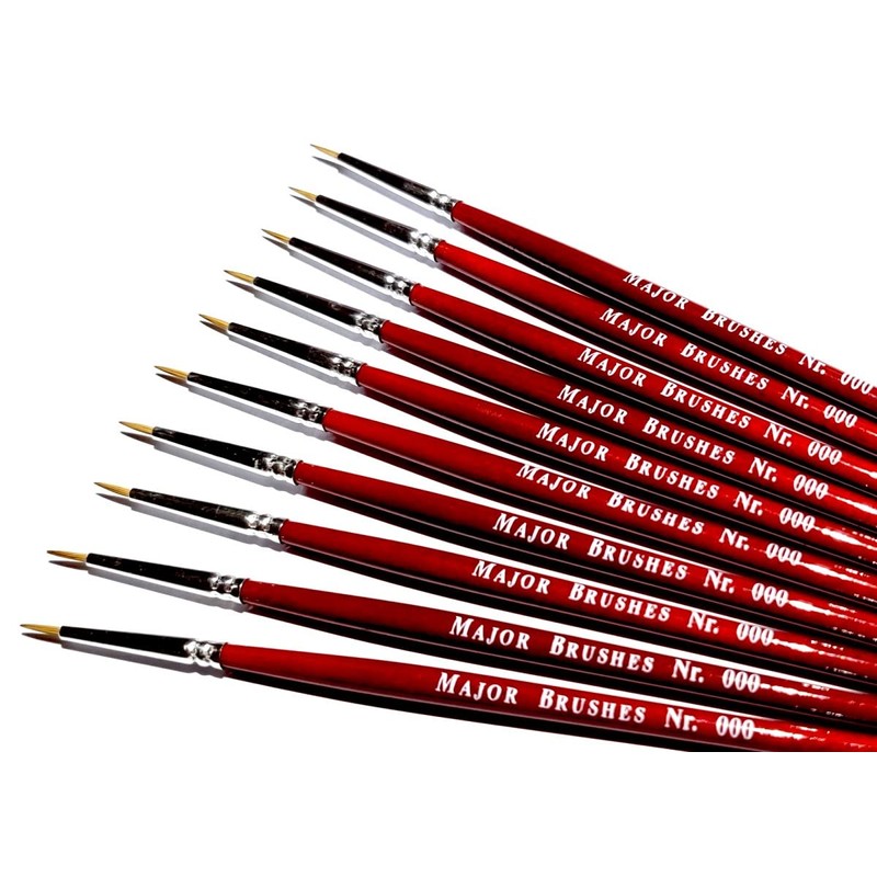 Major Brushes Sable Brush Size 000 - Set of 10