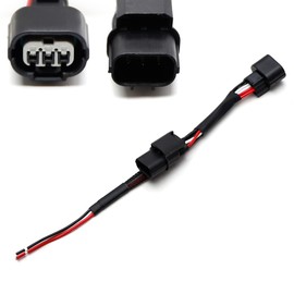 iJDMTOY Front/Rear Light in-line Accessory Power Harness Plug w/ 3-Way Outputs, Compatible with Kawasaki ATV UTV Dirt Bike