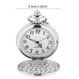 Reloj de bolsillo de 3 colores, reloj de bolsillo de cuarzo clásico con collar colgante Reloj de bolsillo liso analógico clásico de cuarzo colgante con cadena(#2)