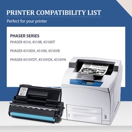 Phaser 4510 High Capacity Black Toner Cartridge 1 Pack (19,500 Pages) - Compatible 113R00712 Toner Cartridge Replacement for Xerox Phaser 4510B 4510DT 4510DX 4510N Printer