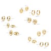 Krstudent 9 Pairs Gold Hoop Earrings Pack 18K Gold Plated