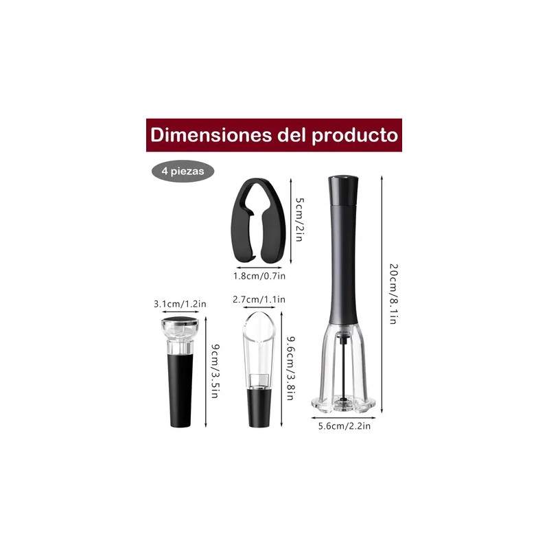 Sacacorchos, Saca Corchos Para Vino Y Descorchador De Vino,