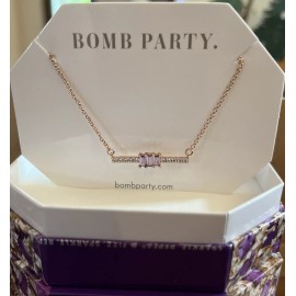 Ring Bomb Party RBP4905, The Chloe Necklace- Amethyst/Rainb