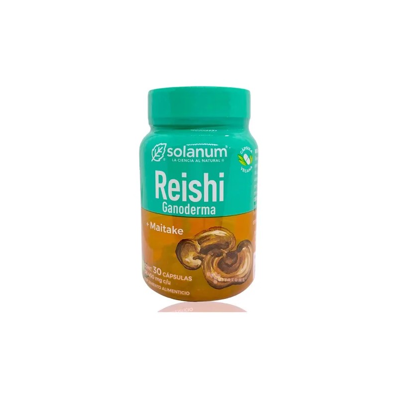 Reishi Gnoderma Maitake 30 Cáps Vegetales Solanum