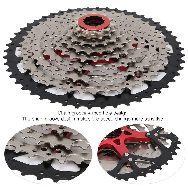 9 Speed Cassette, 11-50T Card Type Cassette Sprocket Mountain Bicycle