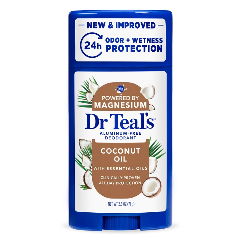 Dr Teal's desodorante con aceite de coco libre de alumino