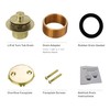 HIDROP Gold Brushed tub Drain Lift &Turn Tub Trim Set
