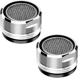 LICQIC Faucet Filter Replacement Insert, Tap Aerator 24 mm Male, Water Saver Tap Filter Nozzle for Kitchen Sink, Bathrooms, Toilets, Restaurants (2 PCS)