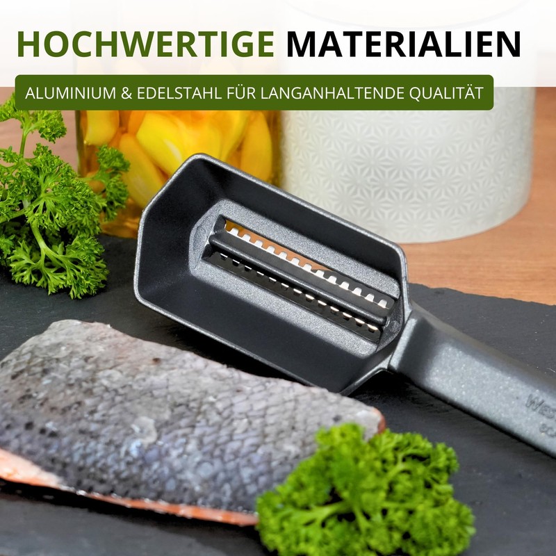 Westmark 65007760 Fish Scaler with Scale Catcher Black Edition -