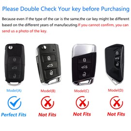 Ocezbiis For Volkswagen Key Fob Cover with Keychain,Zinc Alloy Protection Car Key Case Accessories for Jetta Tiguan Golf Polo MK7 MK8 Passat Beetle Tiguan Silicone Keyshell(For VW Model A Grey)