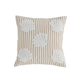 Mud Pie Shell Sea Beaded Pillow; 18" X 18"