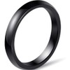 Two-Pack, 3mm Black White Polished Ceramic Wedding Band Stackable Ring