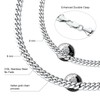 KRKCLIFE Men's Necklace Diamond Cut, Stainless Steel Cuban Link Chains