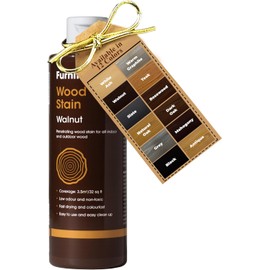 Furniture Clinic Wood Stain (Walnut) – Fast Drying, Highly Concentrated, and Easy-to-Apply Wood Stain for All Indoor & Outdoor Wood – Water Based & Non-Toxic – 250ml