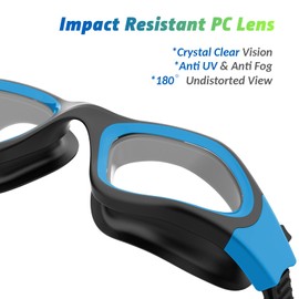 HotSrace Polarised Swimming Goggles Anti Fog UV Protection Adjustable Comfort Professional Swimming Goggles Non-Polarised for Men Women Adults Teenagers