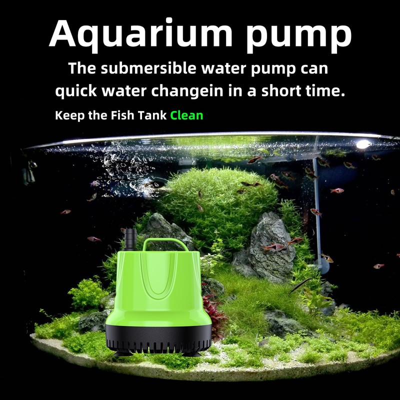 FREESEA Fountain Submersible Water Pump: 160 GPH 12W Small Sump