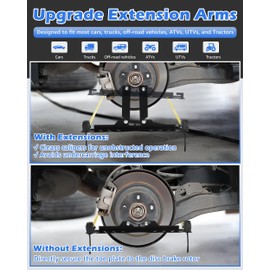 Upgraded Wheel Alignment Tool, Toe Alignment Tool Plates with Extension Arms, Heavy Duty Front End Alignment Tool for Cars, Fast Accurate DIY Toe Alignment, Skip Caliper Blockage, Black