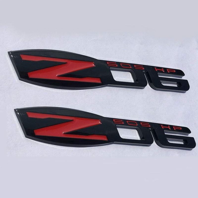 2x Z06 505 HP Emblem badge 3D Nameplate Fender Replacement