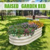 SnugNiture Galvanized Raised Garden Bed, 4x2x1ft Oval Metal Planter Box
