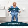 Lunderg 23" Handrails for Elongated Raised Toilet Seat - Raised