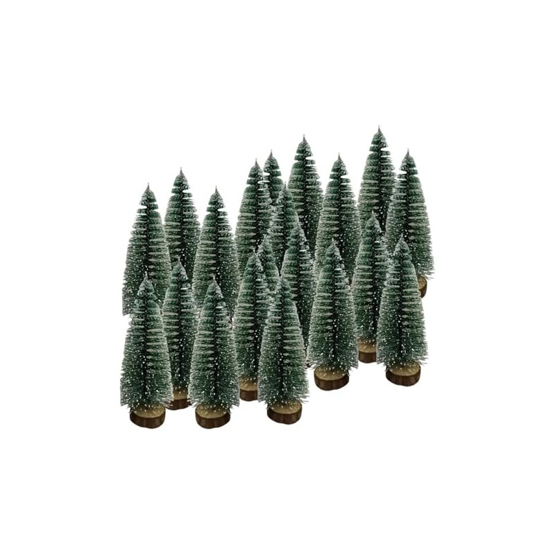 Genérico 5 Pino Arbol Miniatura Adorno Navidad Artificial Mini 15cm