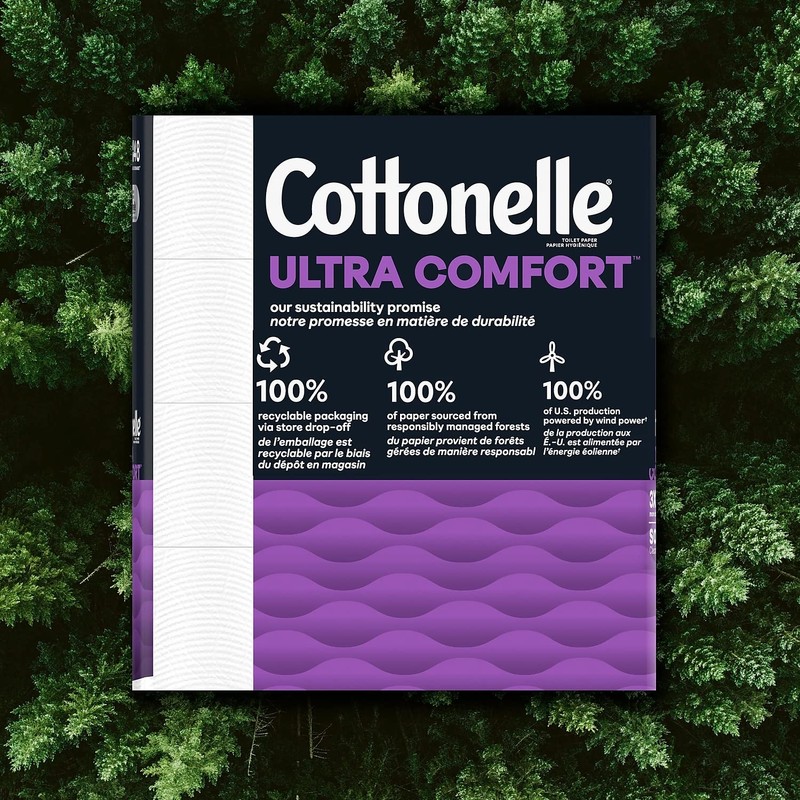 Cottonelle Ultra ComfortCare Toilet Paper - Beige, Mega Rolls (12