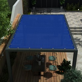 ECOOPTS 4'x36' Sun Shade Sail Straight Edge Sun Shade Canopy with Grommets UV Block Shade Cover for Outdoor Pergola Patio Backyard Garden (Blue)