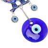 Blue Eye Owl Keychain Good Luck Beautiful Blessing Amulet Car