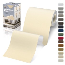 OAZ 4 x 79 inch Canvas Repair Patches Canvas Fabric Patch Self-Adhesive Canvas Repair Tape Waterproof Outdoor Gear Repair Patch Kit for Boat Cover Awning Sofa Chair Couch Tent Bag (Beige)