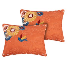 Barefoot Bungalow Topanga Pillow Sham, King, Orange
