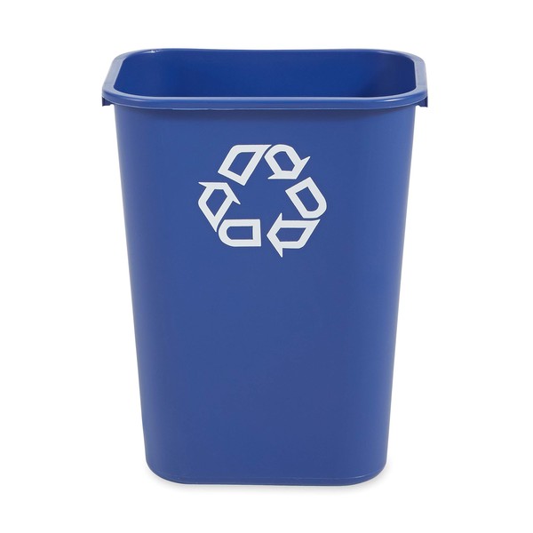 Rubbermaid Commercial Products Recycling Wastebasket 39 L, Blue, FG295773BLUE
