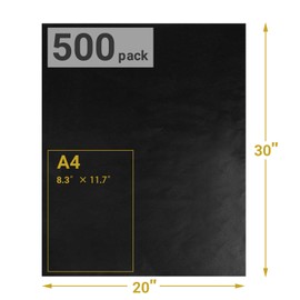 EUSOAR Black Tissue Paper, 500 Sheets Large Gift Wrap Tissue Paper Bulk, Present Packaging Stuffing DIY Gift Bags Project Art Crafts Wrapping for Weddings Birthday Festival Party Decor -20x30 inches