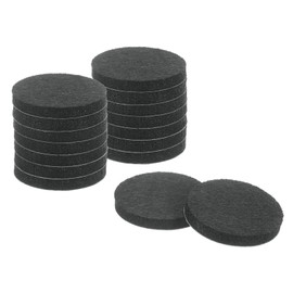 uxcell Furniture Pads, 16Pcs 1.5" - Round Self Adhesive Felt Furniture Pads, Floor Protectors for Furniture Feet Chairs Legs Hardwood Floors (Black)