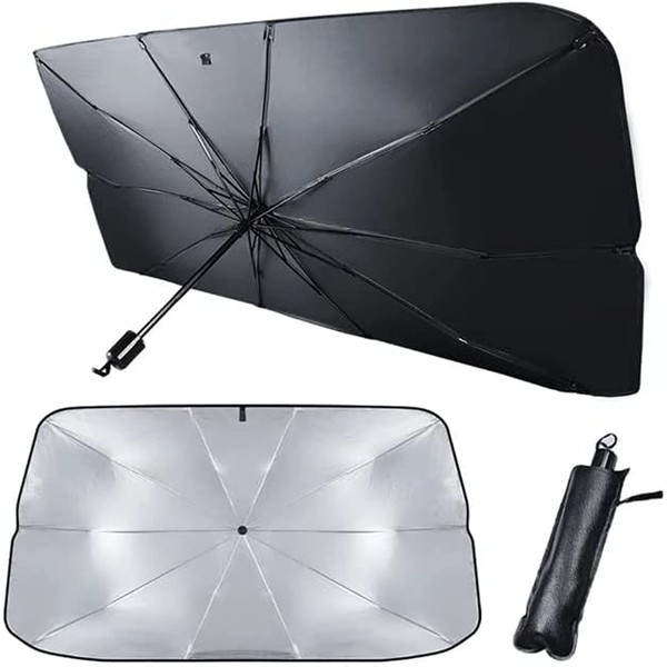helloleiboo Car Windshield Sun Shade UV Rays and Heat Sun Visor Protector Foldable Reflector Windshields Umbrella