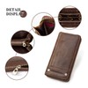 Contacts Men's Long Wallet, Round Zipper, Leather, Coin Purse, Made