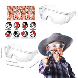 Unbranded Kids Tactical Vest Kit for Nerf Guns N-Series w/ Refill Darts, Mask, Glasses