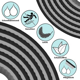 ALPIDEX Yoga Mat Non-Slip 190 x 61 x 0.6 cm | 190 x 90 x 0.6 cm Phthalate-Free Fitness TPE Mat Gymnastics Pilates Sports Yoga Training Mat Sleeping Mat, Black/Grey, 190 x 90 x 0.6 cm