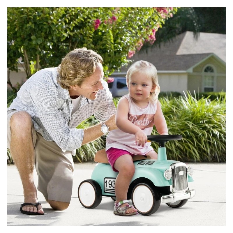 Costway Kids Sit to Stand Vehicle W/ Working Steering Wheel