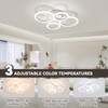 Modern Led Ceiling Light, 4 Rings Dimmable Lighting Fixture with