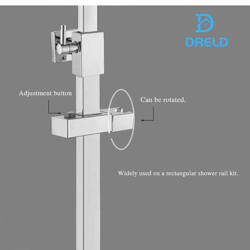 Dreld Shower Head Slider Holder, Adjustable Shower Handset Bracket Bathroom