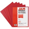 JAM PAPER Plastic 2 Pocket POP Folders - Durable School