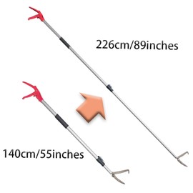 REAYEAXN 89'' Snake Catcher Tongs Professional Reptile Grabber Telesicopic Wide Jaw Handling Tool 2023 New Launch