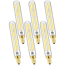Duoled LED Bulb Dimmable 6W Equal 4000k Neutral White T6 E12 Candelabra Bulb 60 watt for Chandeliers,Ceiling Fan,Pendant,Wall sconces AC120V 600LM e12 Light Bulb 6Pack