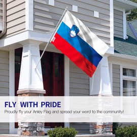 Anley Fly Breeze 3x5 Feet Slovenia Flag - Vivid Color and Fade Proof - Canvas Header and Double Stitched - Slovene Flags Polyester with Brass Grommets 3 X 5 Ft