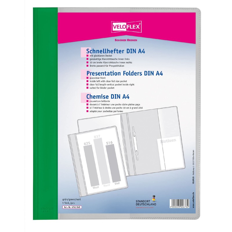 VELOFLEX Veloform A474104 File Folder, Pack of 2, DIN A4,