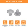 uxcell 50Pcs Silicone Hole Plugs, Grey, 2.5-3mm Hole Size, Set