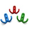 Dtoterul Colourful Wall Hooks, Pack of 6 Coat Hooks, Double