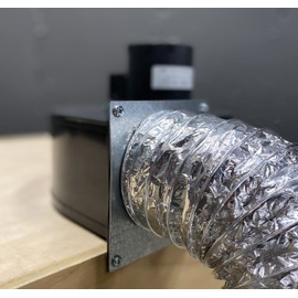 Flange Adapter for Dayton Blower 1TDR3, 4C447, and/or Fasco B45227 by Vent Works