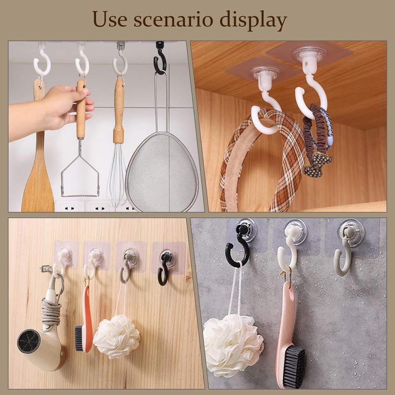Gripebao 10 Pack Adhesive Ceiling Hooks, Self Adhesive Wall Hooks