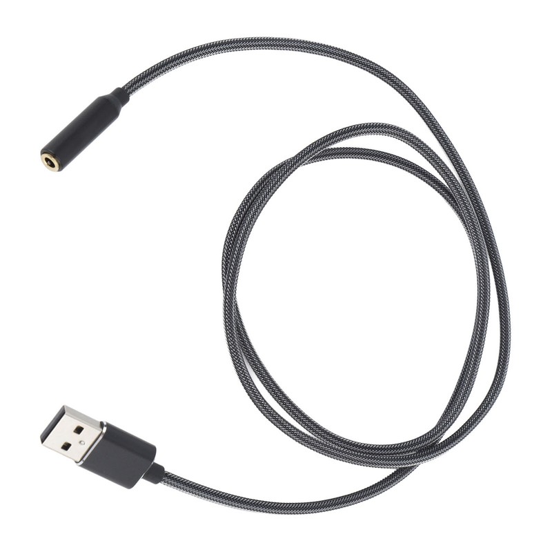 USB Sound Card USB to 3.5mm Jack Sound Adapter External